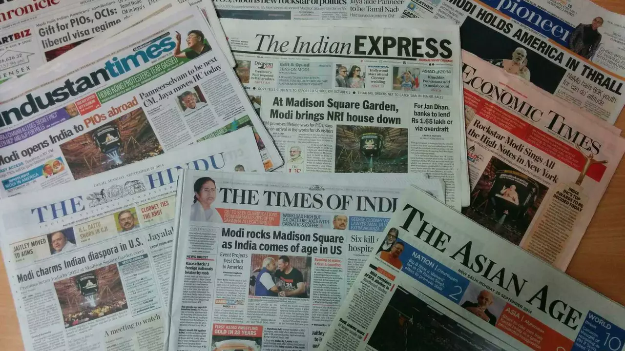 Which are the best 15 hindi newspapers in India?